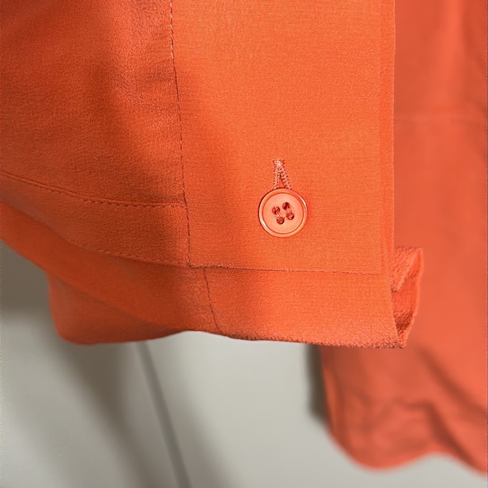 Lafayette 148 orange pullover top with pockets - Picture 4 of 8